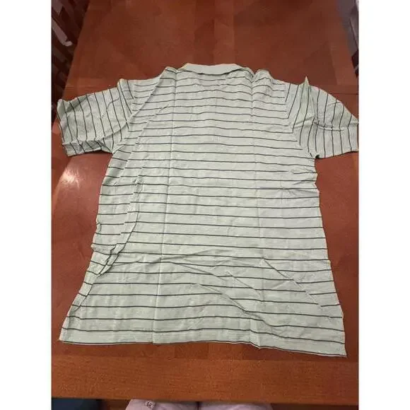 Peter Millar Carolina Cup Light Green Striped Polo Shirt - Picture 2 of 8